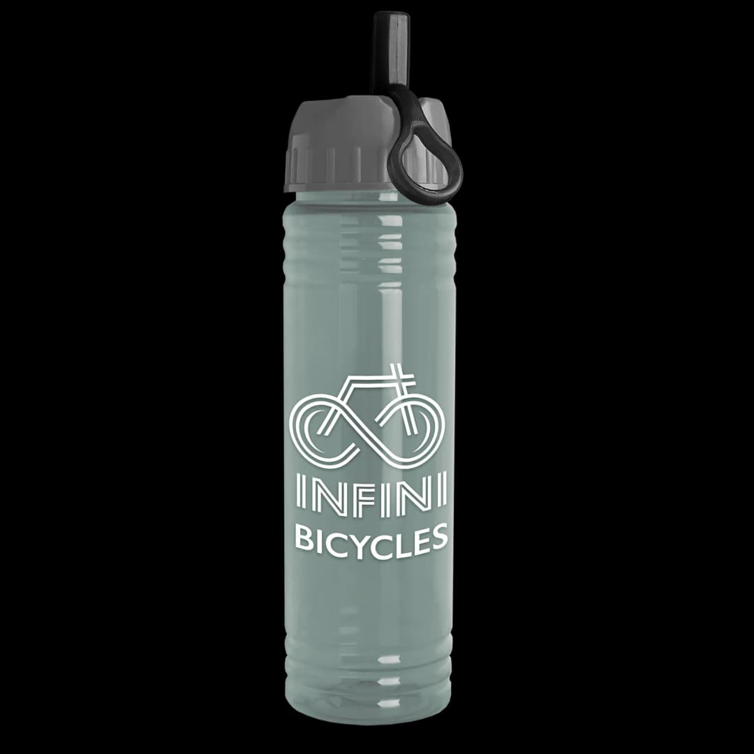 Slim Fit RPET Bottle with Ring-Straw Lid - 24 oz.