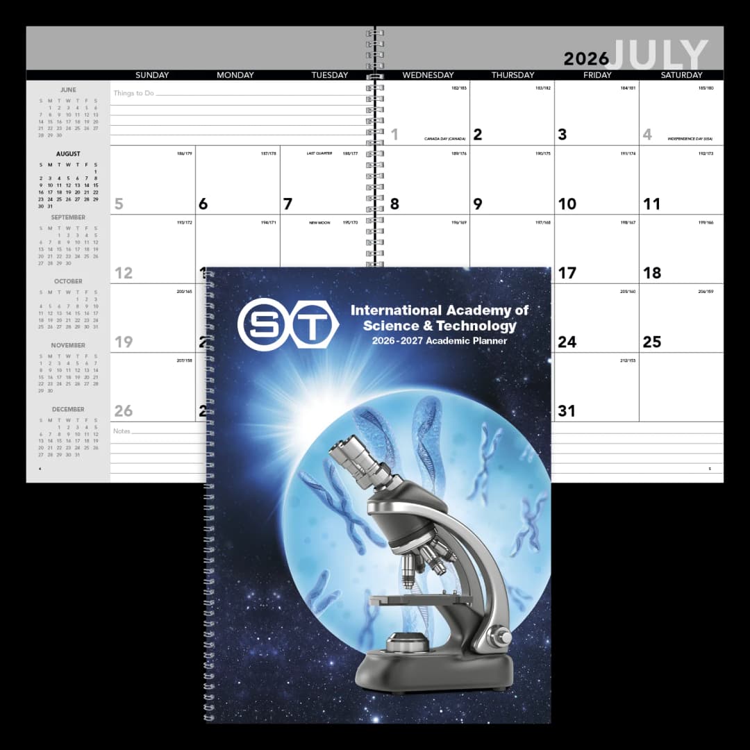 Academic Year Desk Planner with Custom Cover