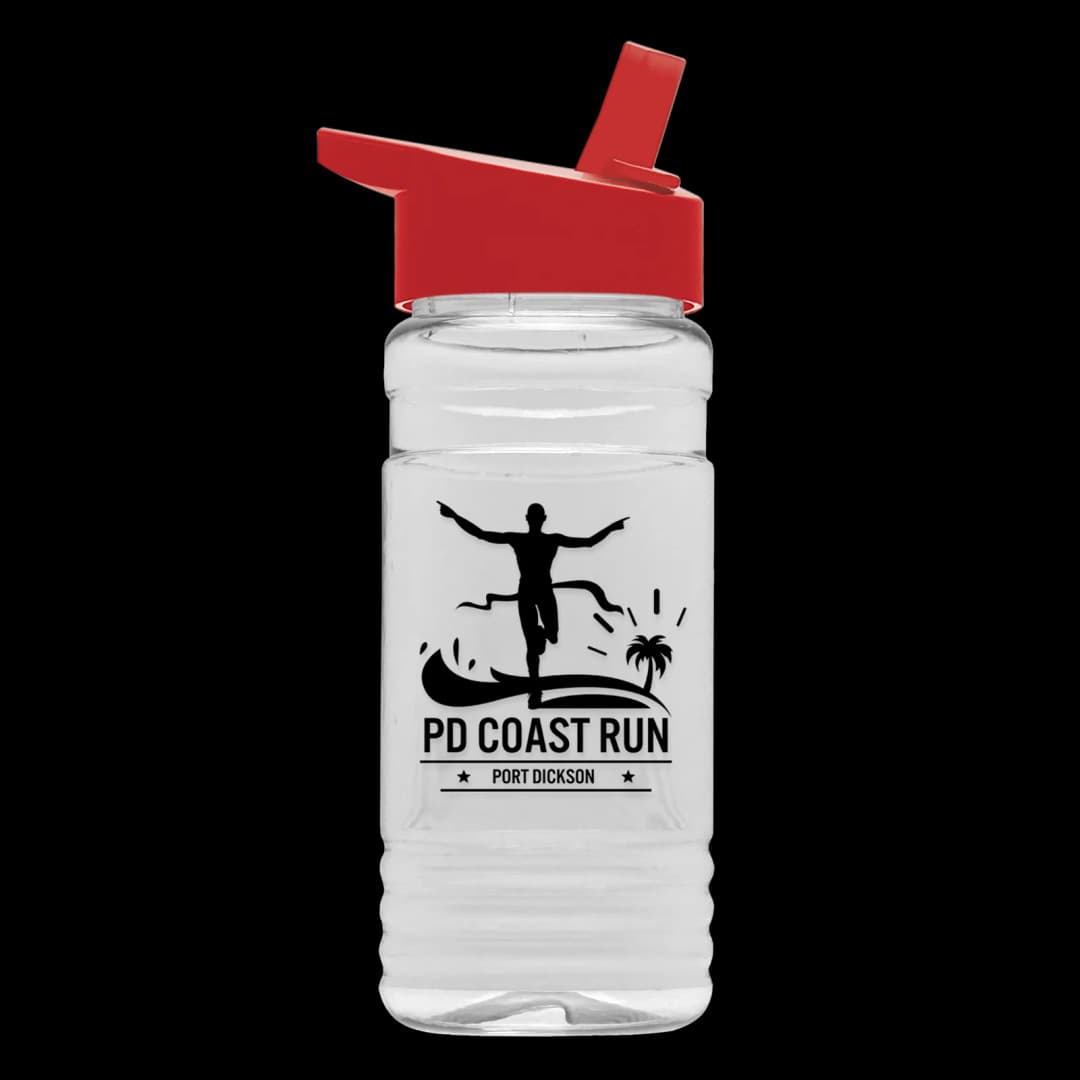 Clear Bottle with Flip-Straw Lid - 20 oz.