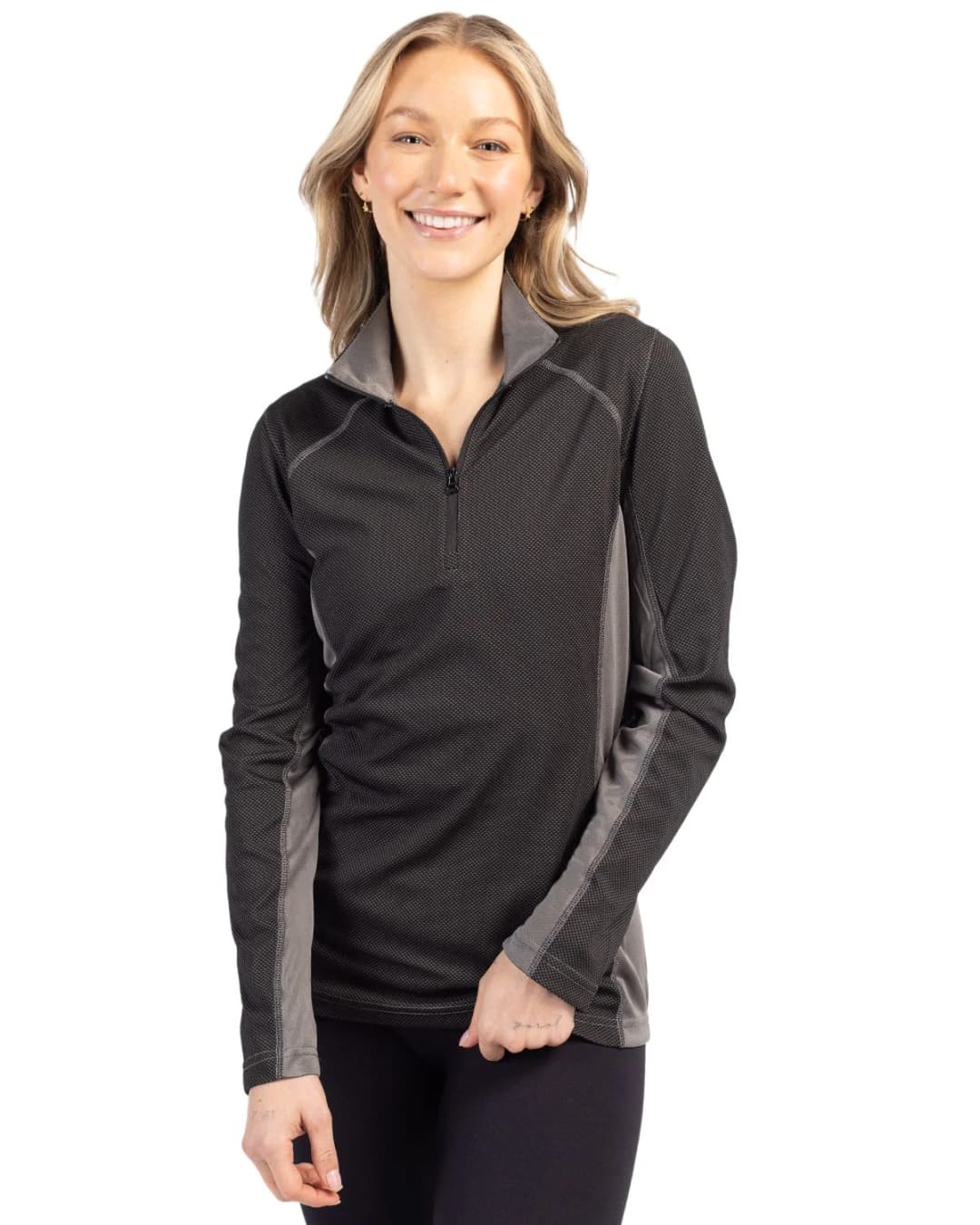 Clique Ice Pique Colorblock Tech Womens Half Zip