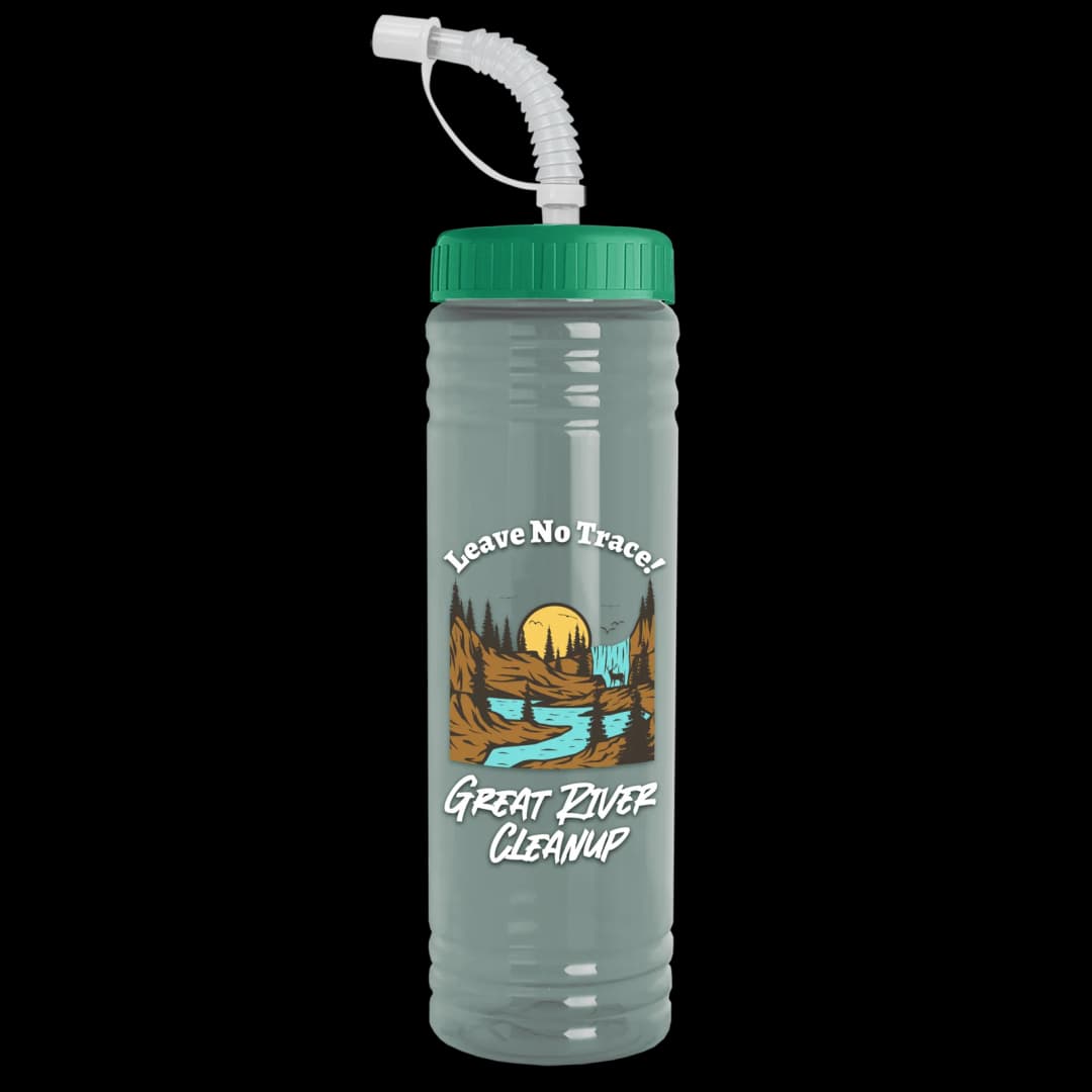 Slim Fit RPET Bottle with Straw Lid - 24 oz.