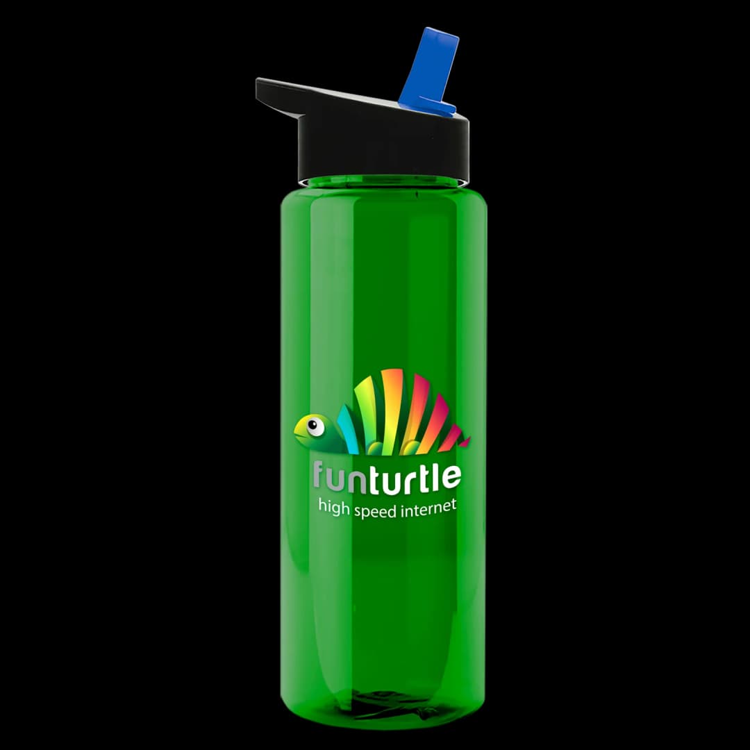 Slim Fit RPET Bottle with Flip-Straw Lid - 32 oz.