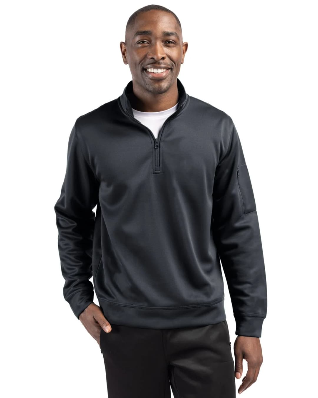 Clique Lift Solution-dyed Performance Unisex Half Zip Sweatshirt