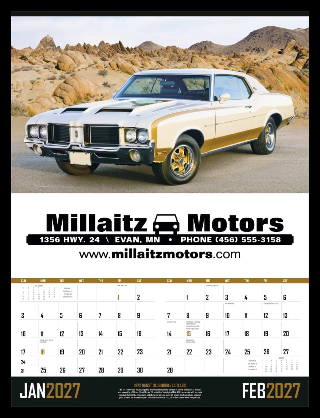 Muscle Cars Calendar