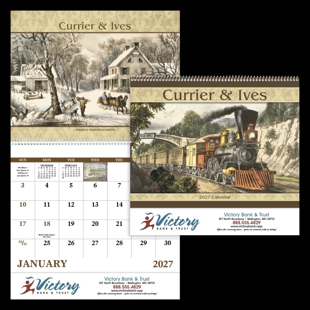 Currier & Ives - Spiral Calendar