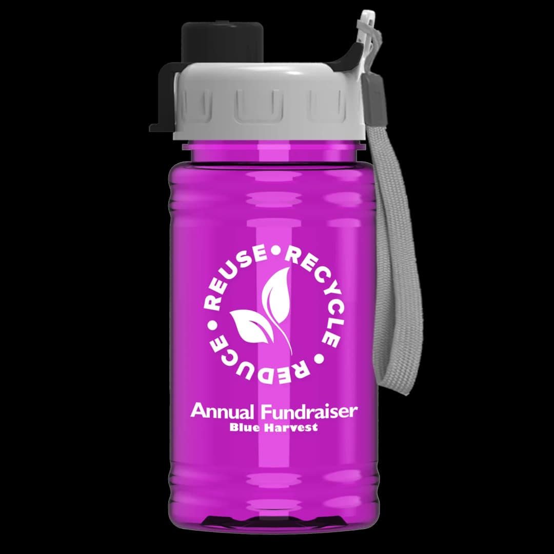 Mini RPET Bottle with Quick-Snap Lid - 16 oz.