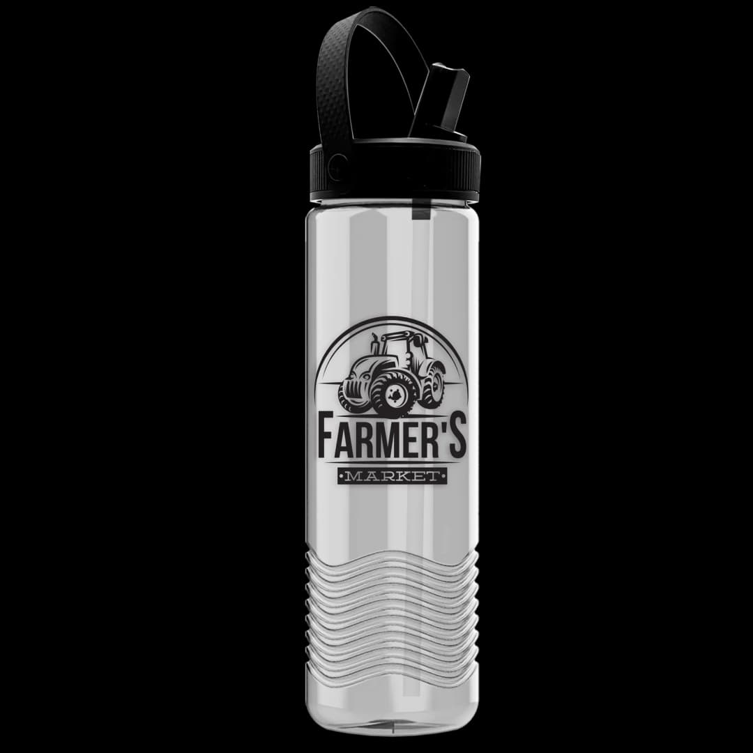 Wave Tritan® Bottle with Flip-Straw, Swivel-Handle Lid - 24 oz.