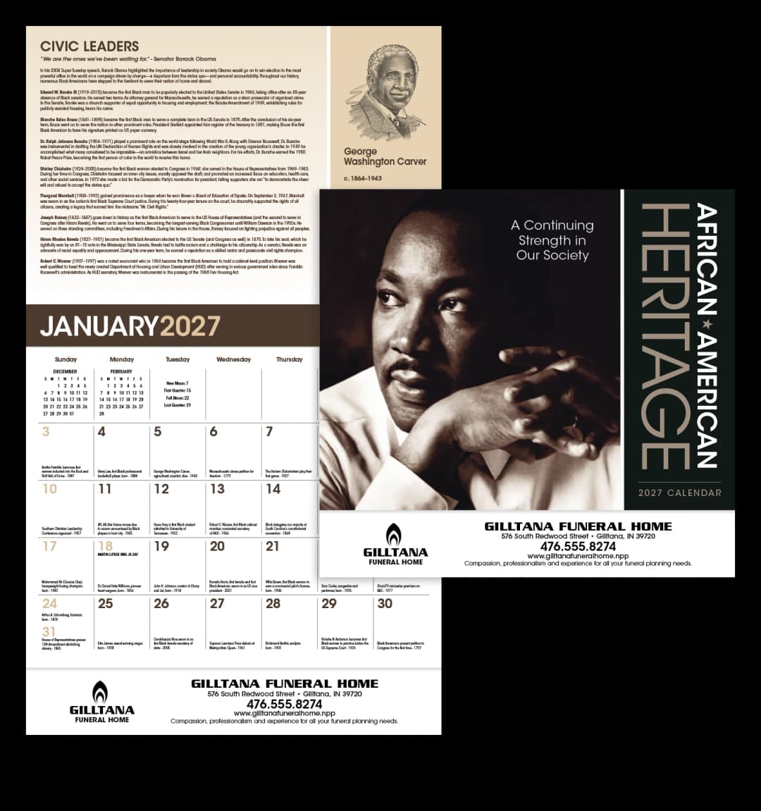 African-American Heritage: Dr. Martin Luther King, Jr. Calendar