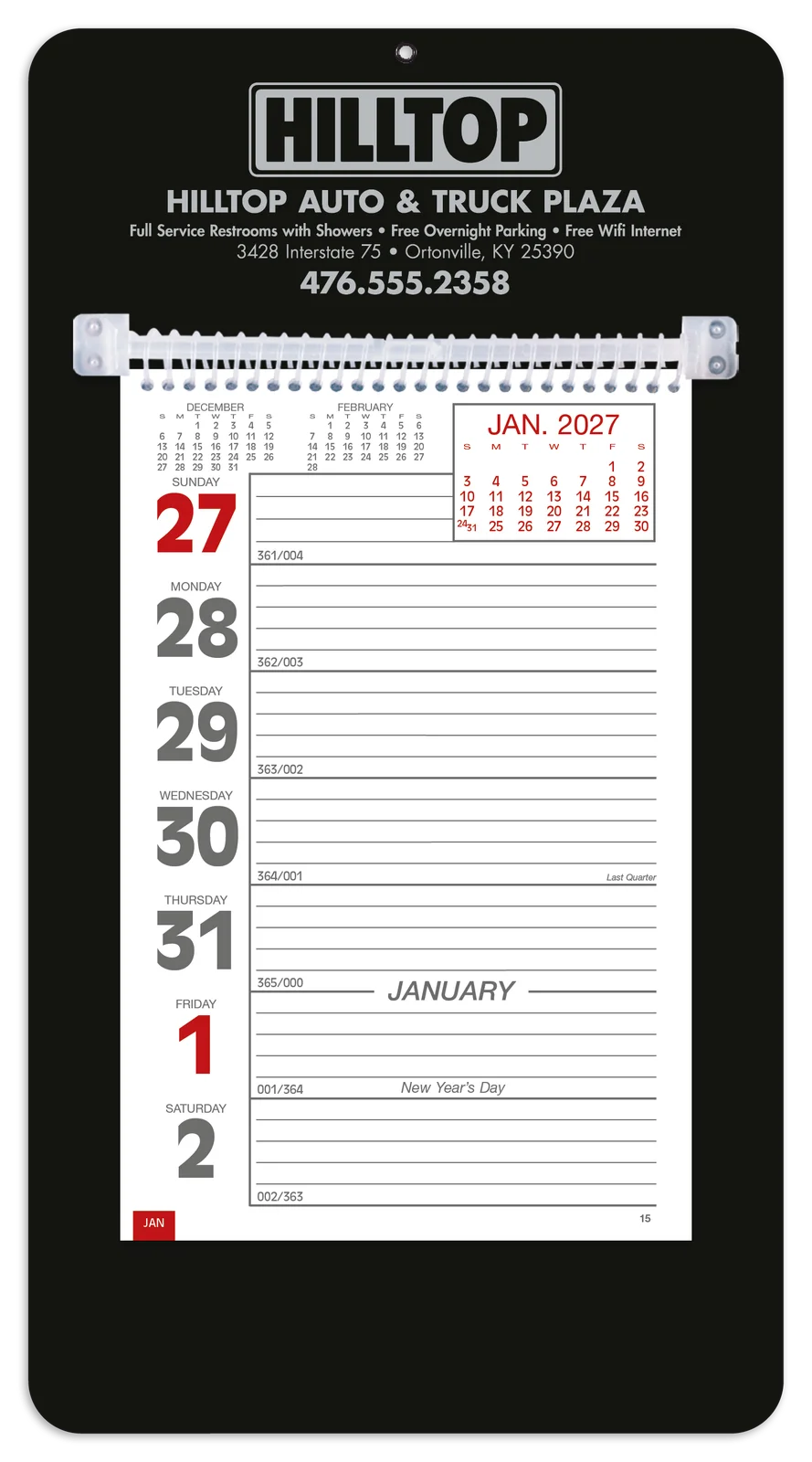 Weekly Memo Calendar