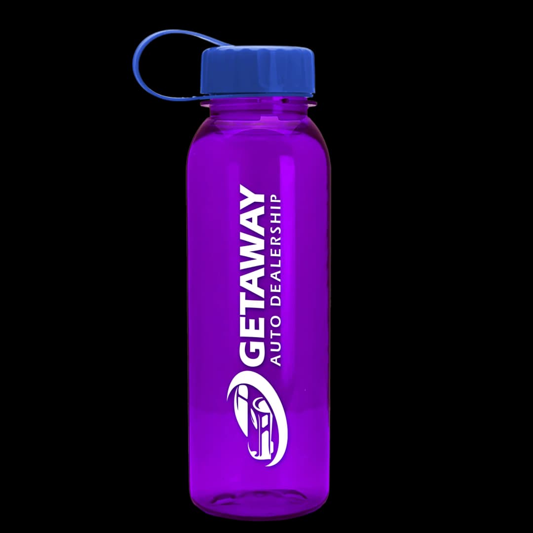 Flat-Sided Tritan® Bottle with Tethered Lid - 24 oz.