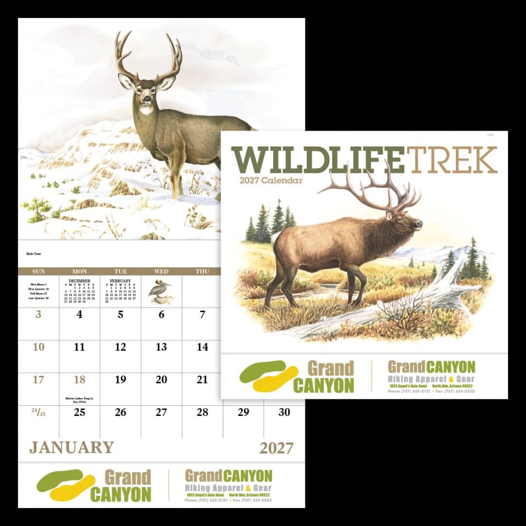 Wildlife Trek - Stapled Calendar