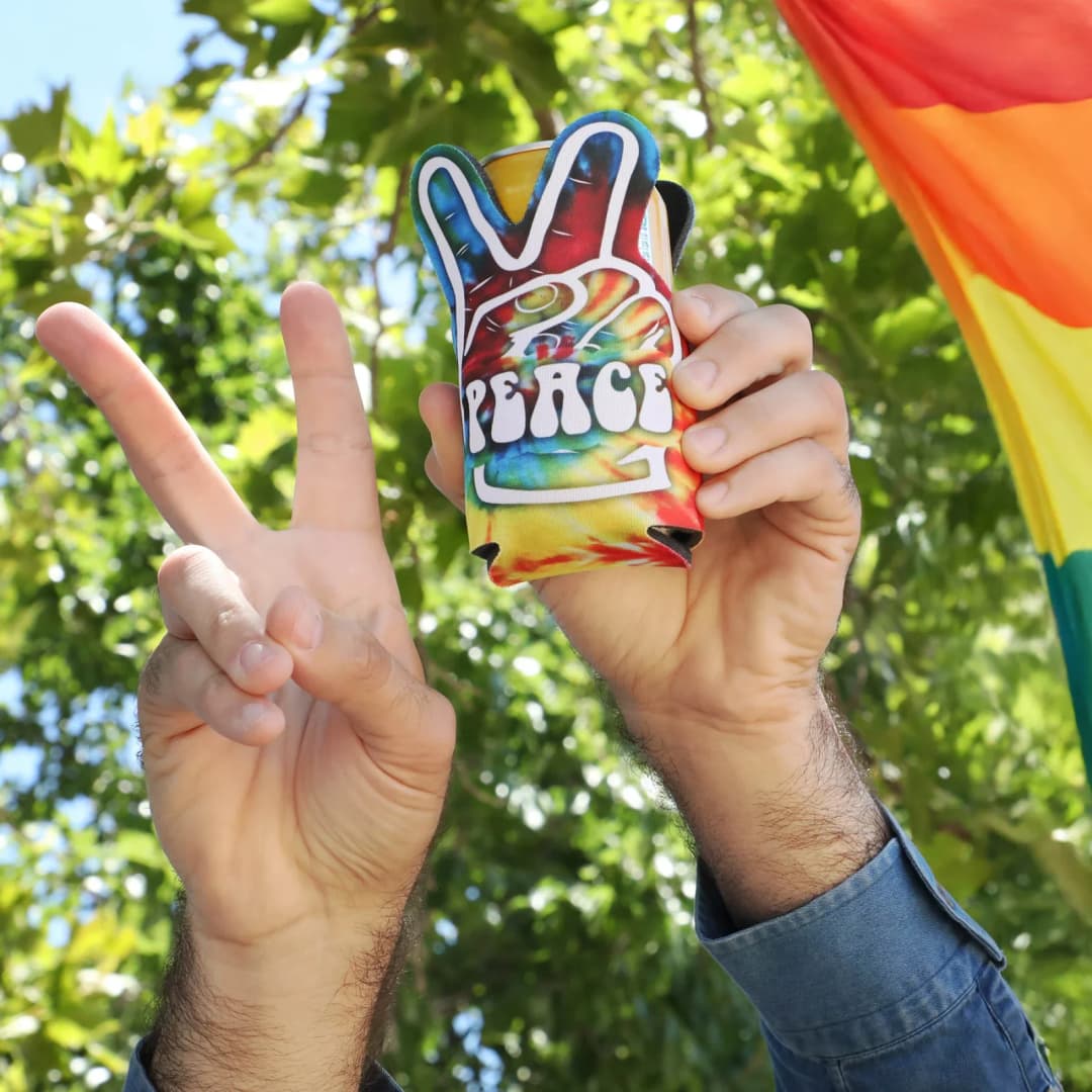 American Made Peace Fingers Can Cooler