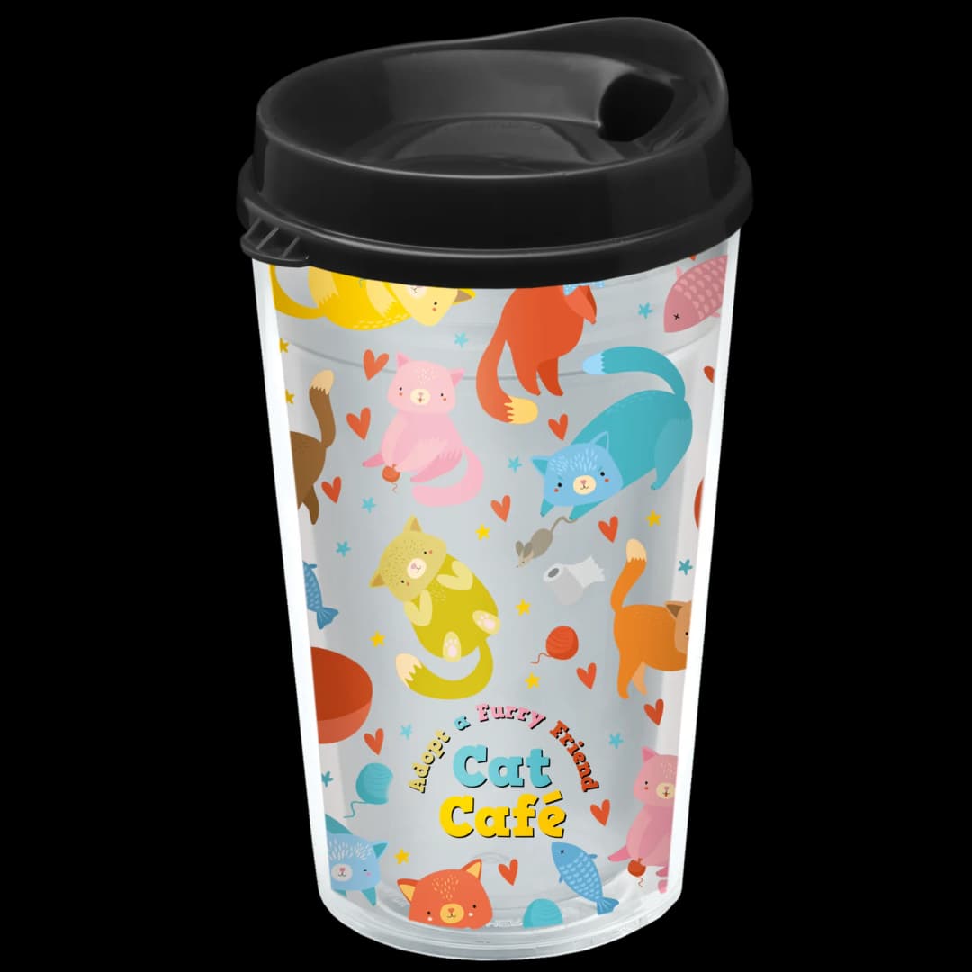 Transparent Tumbler with Sip Lid and Full-Color Insert - 16 oz.