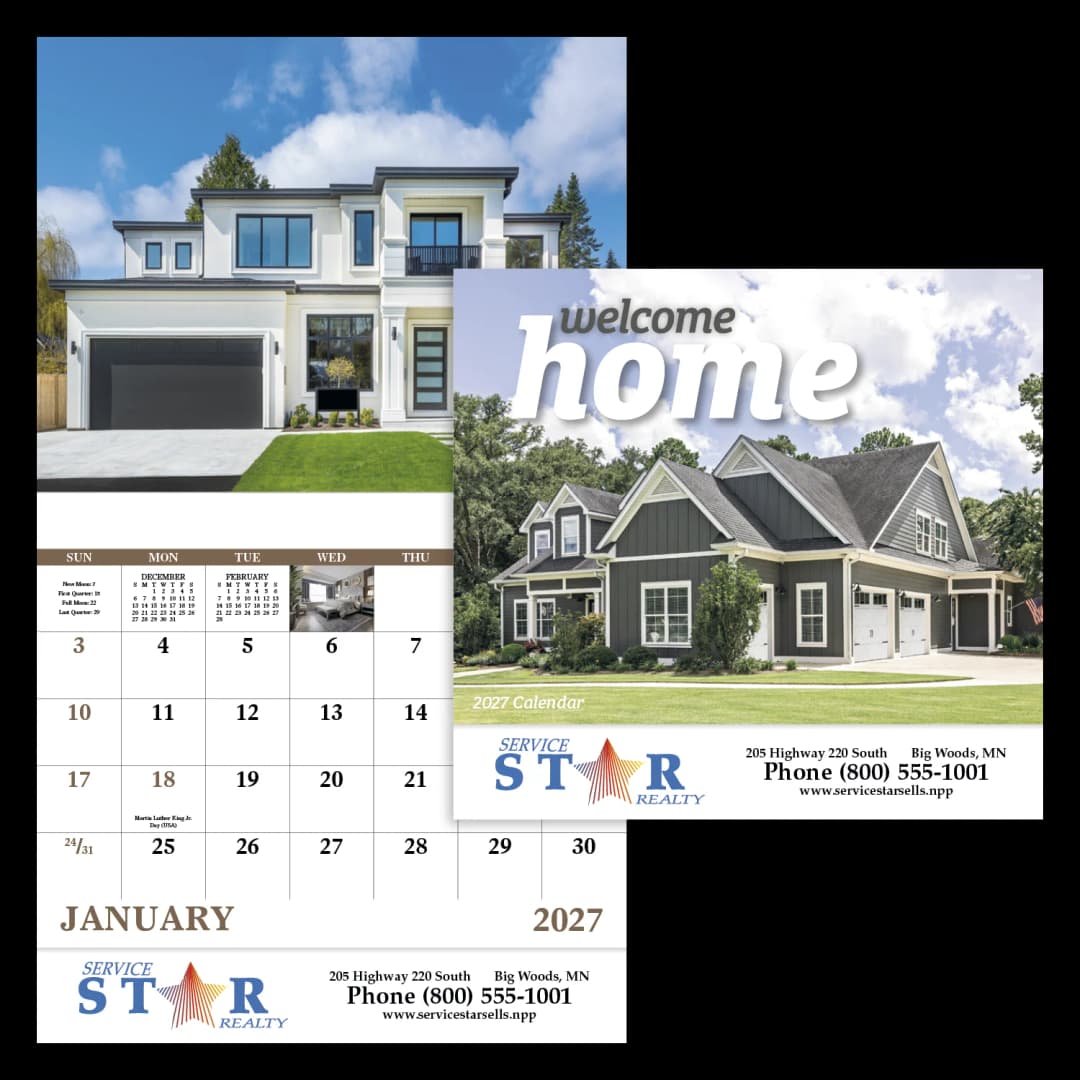 Welcome Home - Stapled Calendar