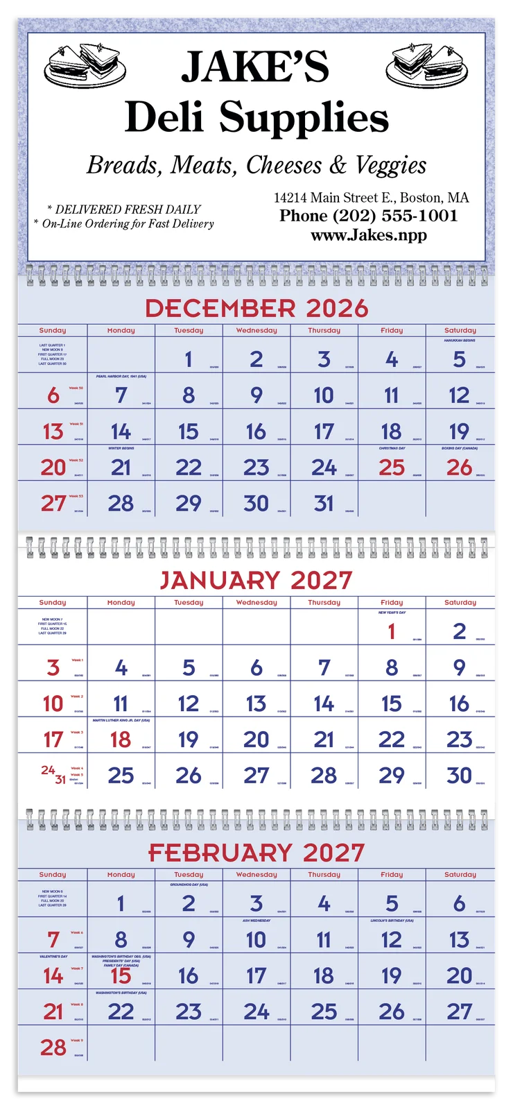 Red & Blue Commercial Planner