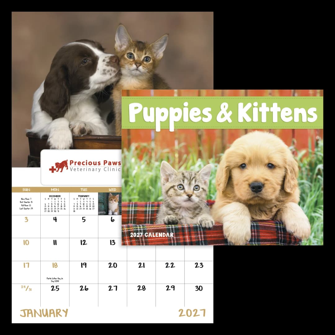 Puppies & Kittens - Window Calendar