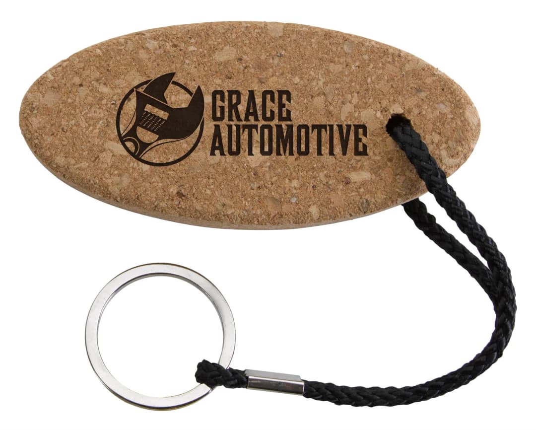 Buoy Oval Cork Keychain