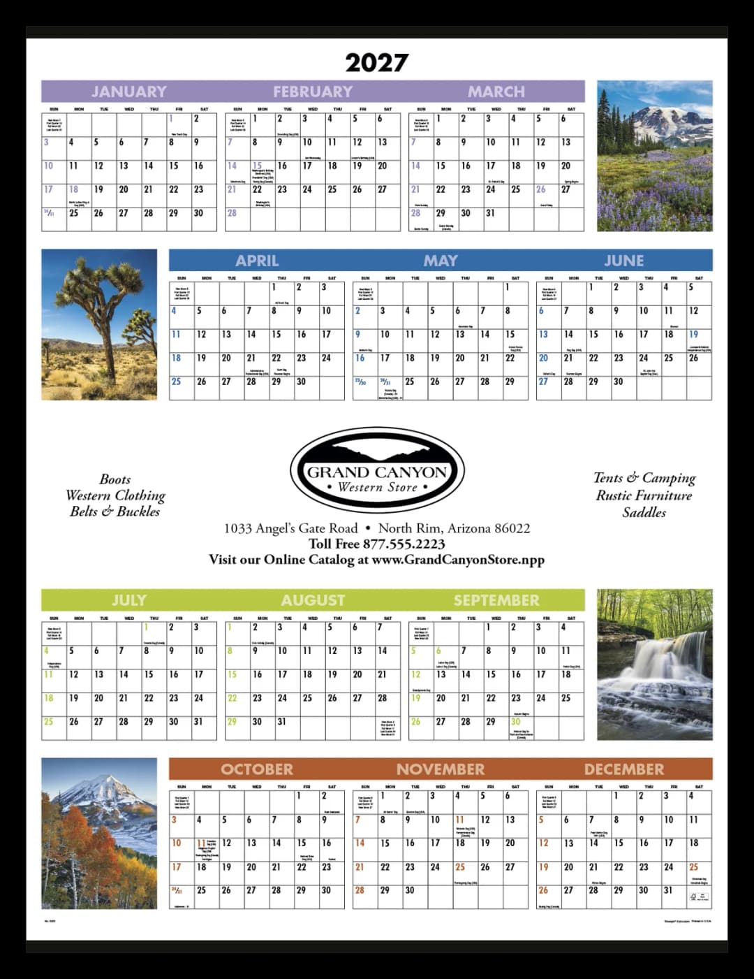 Scenic Span-A-Year Calendar