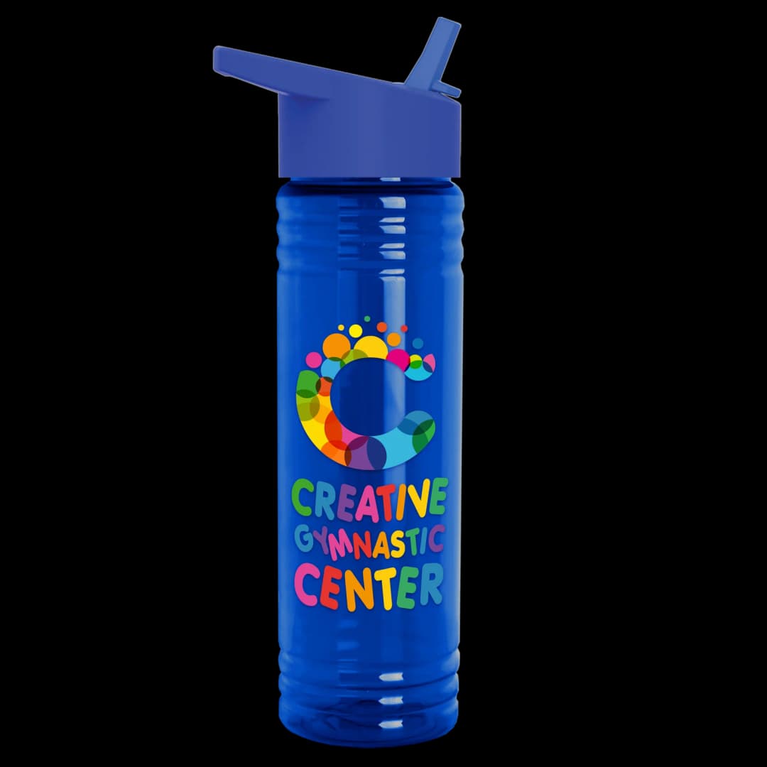 Slim Fit RPET Bottle with Flip-Straw Lid - 24 oz.