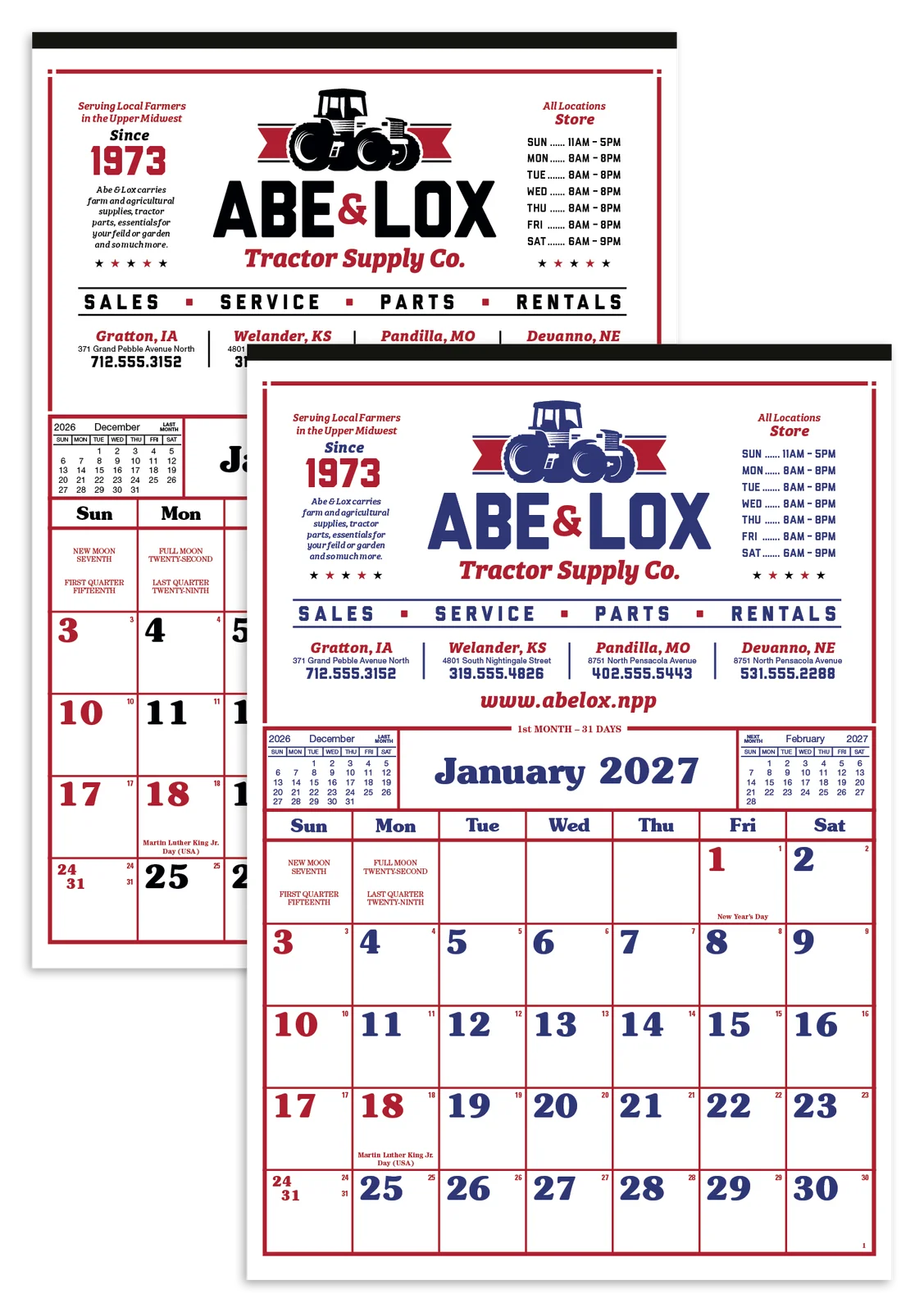 Commercial 12-Sheet Calendar