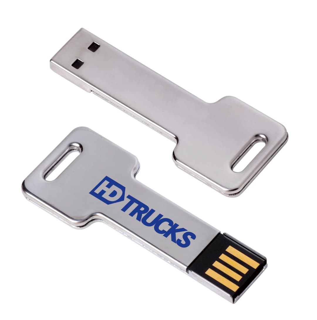 1 GB Silver Key USB 2.0 Flash Drive