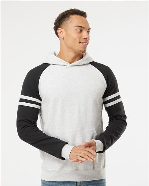 JERZEES Unisex Nublend® Varsity Colorblocked Raglan Hooded Sweatshirt