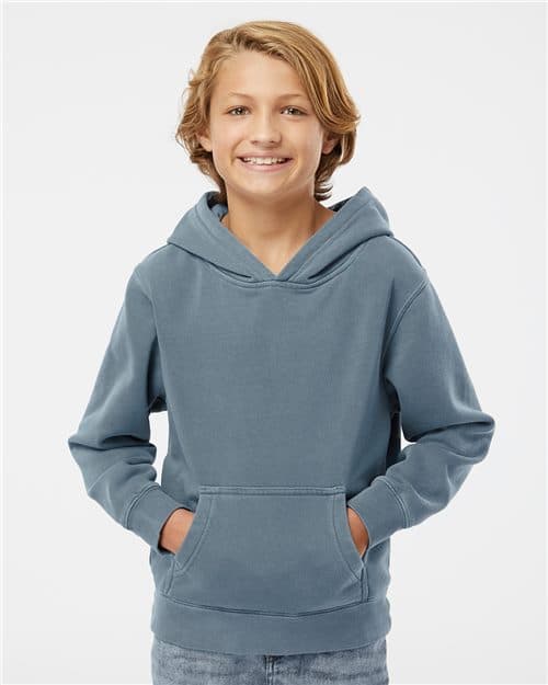Independent Trading Co. Youth Midweight Pigment-Dyed Hooded Sweatshirt