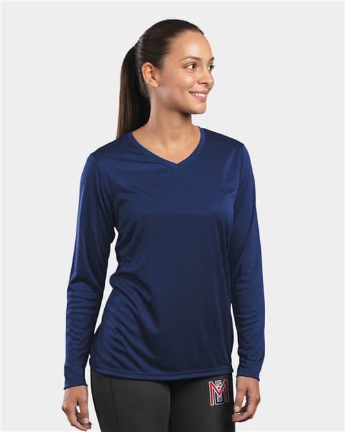 Holloway Women's Momentum Long Sleeve V-Neck T-Shirt