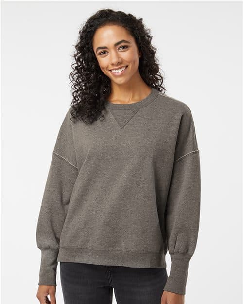 MV Sport Women's Sueded Fleece Crewneck Sweatshirt