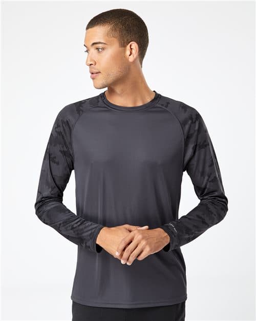 Paragon Unisex Cayman Performance Camo Colorblocked Long Sleeve T-Shirt