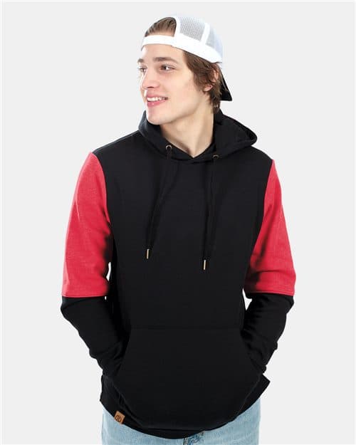 Holloway Men's All-American Team Fleece Colorblocked Hooded Sweatshirt