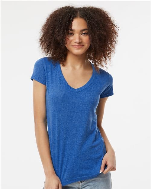 Tultex Women's Poly-Rich V-Neck T-Shirt