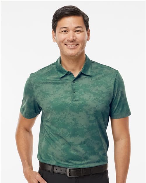 Adidas Men's All Over Camo Print Polo
