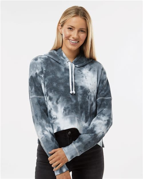 J. America Women's Crop Hooded Sweatshirt