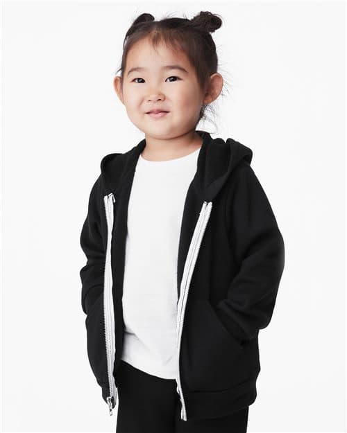 BELLA + CANVAS Toddler Sponge Fleece Full-Zip Hoodie Sweatshirt