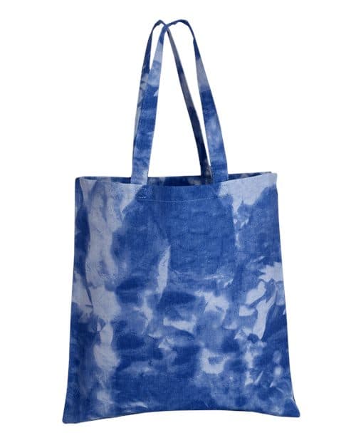 Q-Tees Tie-Dyed Canvas Tote Bag
