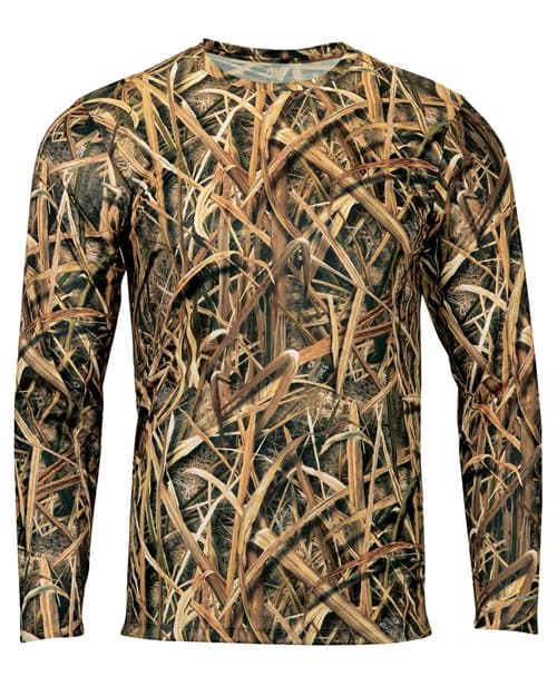 Paragon Men's Oxford Performance Camo Print Long Sleeve T-Shirt