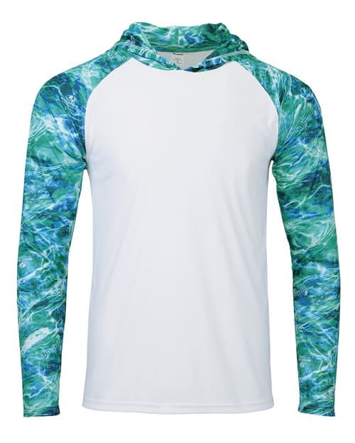 Paragon Men's Biloxi Performance Colorblocked Hooded Long Sleeve T-Shirt