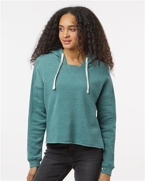 MV Sport Women's Angel Fleece Crop Hooded Sweatshirt
