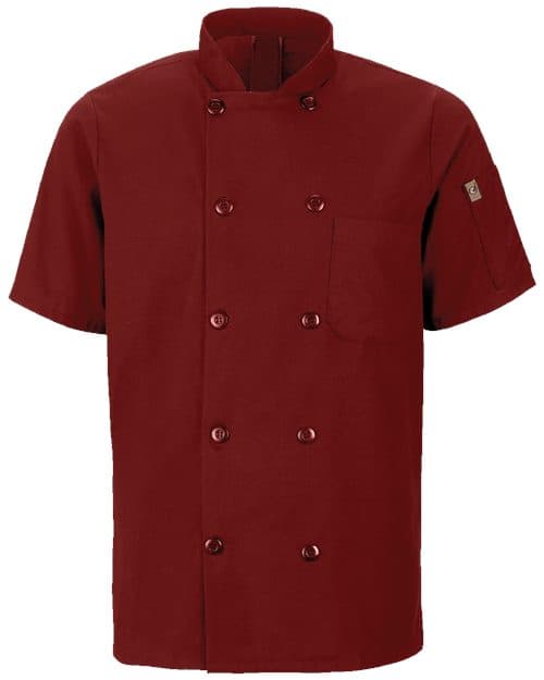 Chef Designs Mimix™ Short Sleeve Chef Coat with OilBlok
