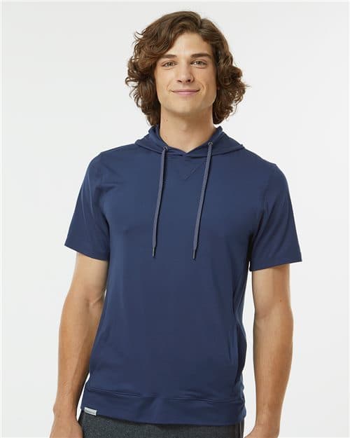 Holloway Men's Eco Revive™ Ventura Soft Knit Short Sleeve Hooded Sweatshirt