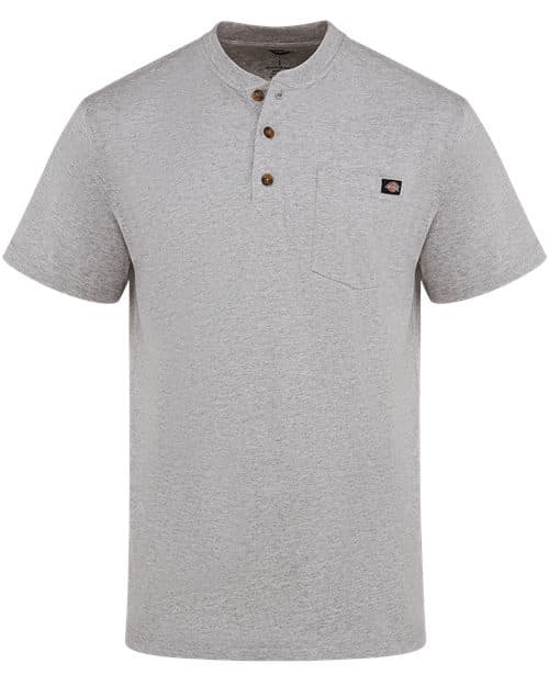Dickies Men's Heavyweight Traditional Short Sleeve Henley
