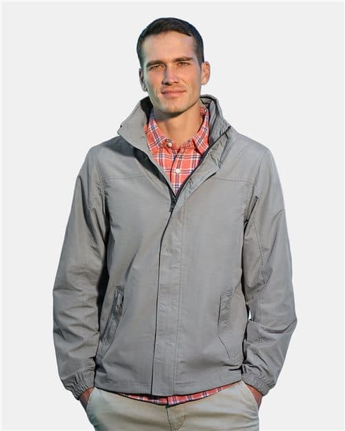 Nautica Men's Voyage Hooded Rain Jacket