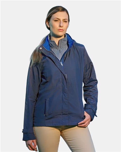 Nautica Women's Voyage Hooded Rain Jacket