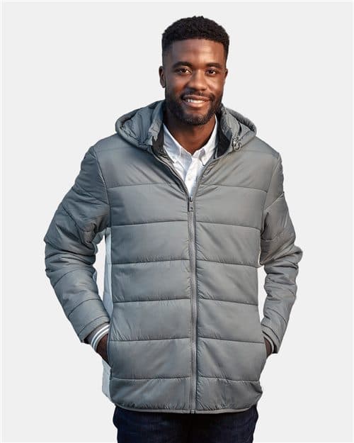 Nautica Men's Nautical Mile Hooded Puffer Jacket