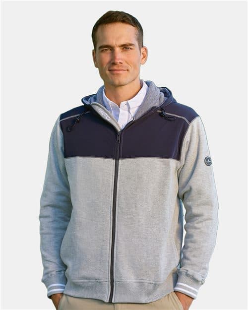 Nautica Men's Navigator Fleece Hooded Full-Zip Jacket