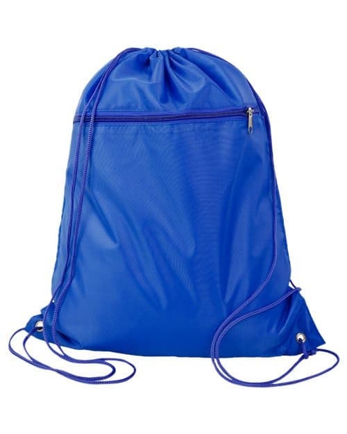 Q-Tees Polyester Drawstring Backpack