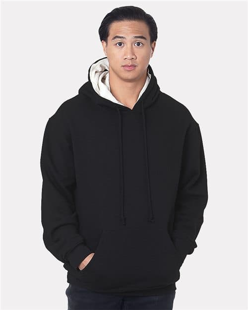 Bayside Unisex USA-Made Super Heavy Thermal Lined Hooded Sweatshirt