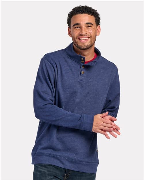 Boxercraft Men's French Terry Button Pullover