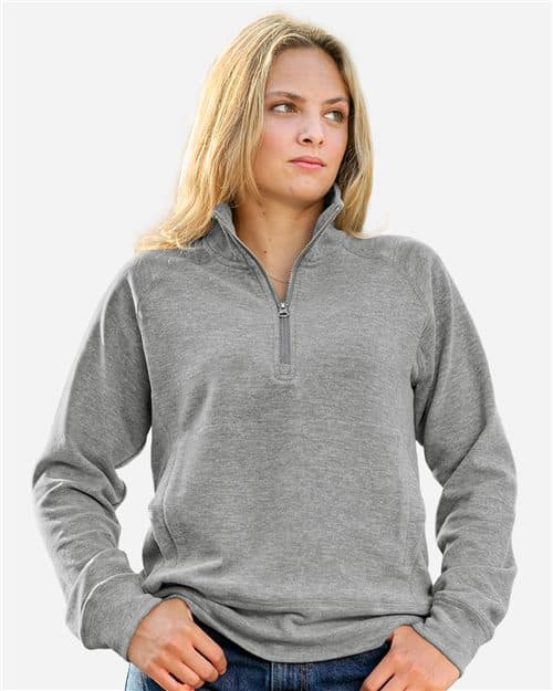 J. America Women's Electric Fleece Quarter-Zip Sweatshirt